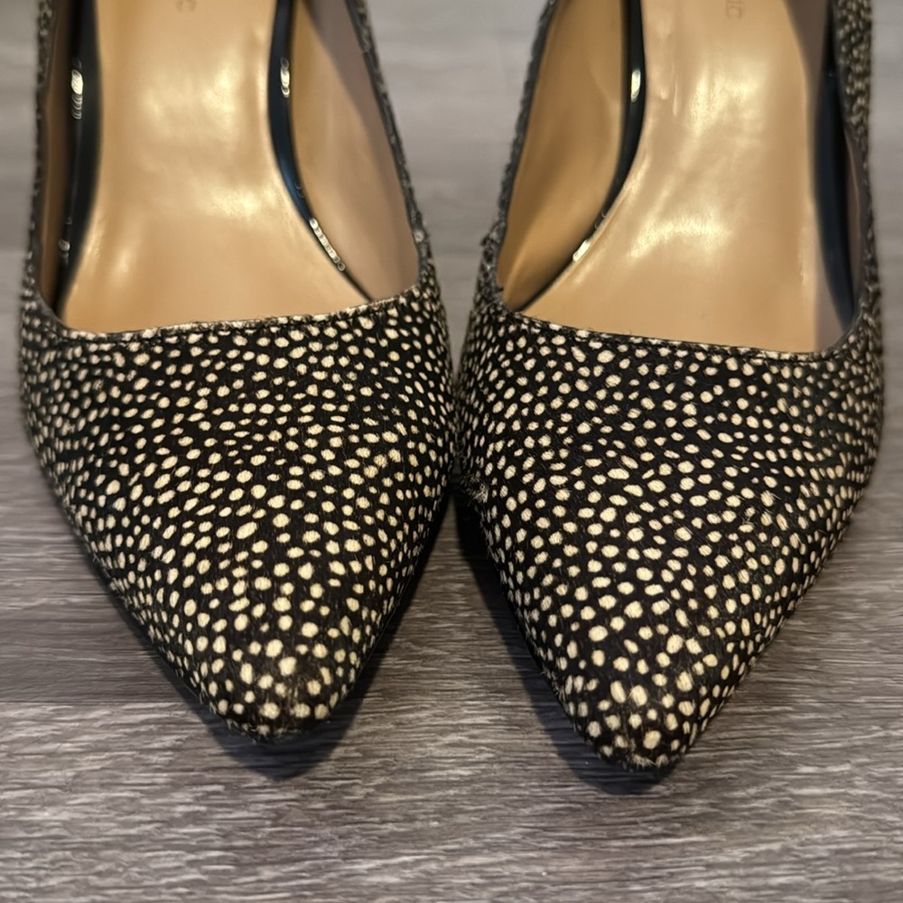 Banana Republic Real Fur Animal Print Pointed Toe Pumps - Picture 8 of 11
